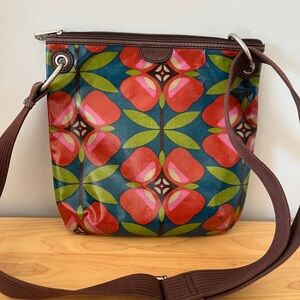 Fossil Key-Per Oilcloth Crossbody Bag